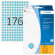 Etiket HERMA 2213 rond 8mm blauw 5632 stuks