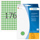 Etiket HERMA 2215 rond 8mm groen 5632 stuks