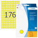 Etiket HERMA 2211 rond 8mm geel 5632 stuks