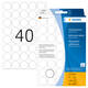 Etiket HERMA 2250 rond 19mm wit 1280 stuks