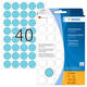 Etiket HERMA 2253 rond 19mm blauw 1280 stuks