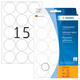 Etiket HERMA 2270 rond 32mm wit 480 stuks