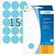 Etiket HERMA 2273 rond 32mm blauw 480 stuks