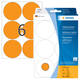 Etiket HERMA 2284 rond 50mm fluor oranje 144 stuks