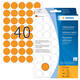 Etiket HERMA 2254 rond 19mm fluor oranje 960 stuks