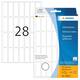 Etiket HERMA 10605 13x40mm verwijderbaar wit 672 stuks