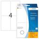 Etiket HERMA 10618 52x82mm verwijderbaar wit 96 stuks