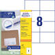 Etiket Avery 3427 105x74mm wit 800 stuks