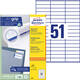 Etiket Avery 3420 70x16.9mm wit 5100 stuks