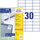 Etiket Avery 3489 70x29.7mm wit 3000 stuks