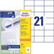 Etiket Avery 3652 70x42.3mm wit 2100 stuks
