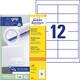 Etiket Avery 3659 97x42.3mm wit 1200 stuks