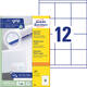 Etiket Avery 3661 70x67.7mm wit 1200 stuks
