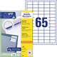 Etiket Avery 3666 38x21.2mm wit 6500 stuks