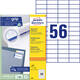 Etiket Avery 3668 52.5x21.2mm wit 5600 stuks