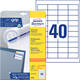 Etiket Avery 4780 48.5x25.4mm wit 1000 stuks