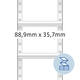 Etiket HERMA 8181 88.9x35.7mm 1-baans geel 2000 stuks