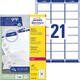 Etiket Avery L7160-100 63.5x38.1mm wit 2100 stuks