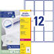 Etiket Avery L7164-100 63.5x72mm wit 1200 stuks