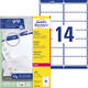 Etiket Avery L7163 99.1x38.1mm wit 1400 stuks