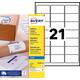Etiket Avery J8160-100 63.5x38.1mm wit 2100 stuks