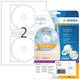 Etiket HERMA 5115 CD 116mm wit 50  stuks