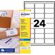 Etiket Avery J8159-100 63.5x33.9mm wit 2400 stuks