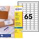 Etiket Avery J8651-100 38.1x21.2mm wit 6500 stuks