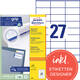 Etiket Avery 3479 70x32mm wit 2700 stuks