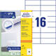 Etiket Avery 3484 105x37mm wit 1600 stuks