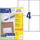 Etiket Avery 3483 105x148mm A6 wit 400 stuks