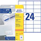 Etiket Avery 3490 70x36mm wit 600 stuks