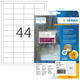Etiket HERMA 4690 48.3x25.4mm weerbestendig wit 1100 stuks