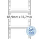 Etiket HERMA 8161 88.9x35.7mm 1-baans wit 2000 stuks