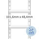 Etiket HERMA 8163 101.6x48.4mm 1-baans wit 2000 stuks
