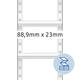 Etiket HERMA 8210 88.9x23Mm 1-baans wit 6000 stuks