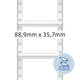 Etiket HERMA 8211 88.9x35.7mm 1-baans wit 4000 stuks