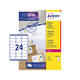 Etiket Avery L7159-250 63.5x33.9mm wit 6000 stuks