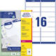 Etiket Avery L7162-250 99.1x33.9mm wit 4000 stuks