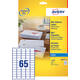 Etiket Avery J8651-10 38.1x21.2mm wit 650 stuks