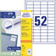 Etiket Avery 3650 48x21mm wit 5200 stuks