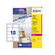 Etiket Avery L7173-250 99.1x57mm wit 2500 stuks