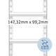 Etiket HERMA 8292 147.3x99.2mm 1-baans wit 3000 stuks