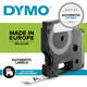 Labeltape Dymo LabelManager D1 polyester 19mm zwart op wit 10 stuks