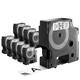 Labeltape Dymo LabelManager D1 polyester 19mm zwart op wit 10 stuks