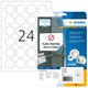 Etiket HERMA 5066 40mm verwijderbaar wit 600 stuks