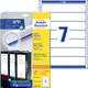Rugetiket Avery smal 38x192mm zelfklevend wit