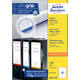 Rugetiket Avery breed 59x192mm zelfklevend wit 100 vel