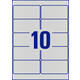 Etiket Avery L6012-20 96x50.8mm zilver 200 stuks