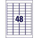Etiket Avery L6009-20 45.7x21.2mm zilver 960 stuks